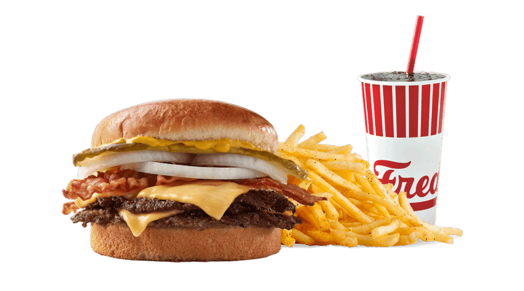 Freddys Original Bacon and Cheese Double Combo